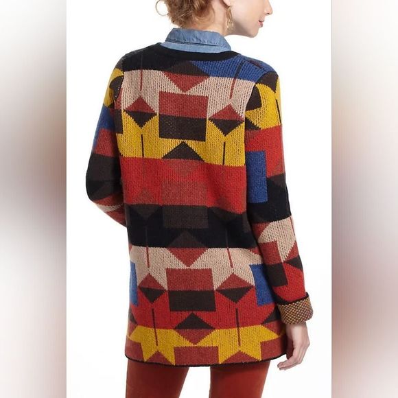ANTHROPOLOGIE SPARROW Lonestar Navajo Cardigan Sweater Size XS - Picture 2 of 16
